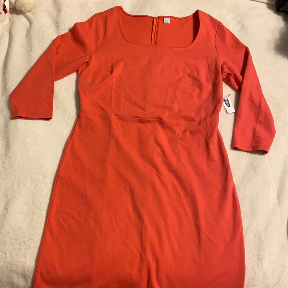 Old Navy 3/4 Sleeve Semi-Fitted Dress
